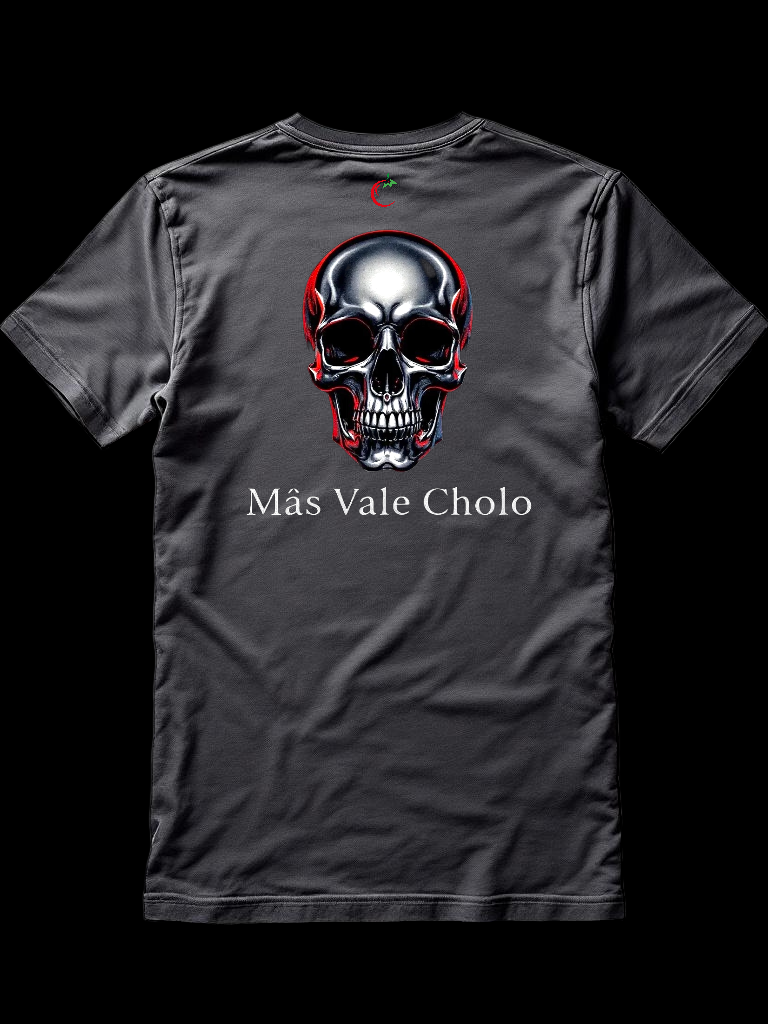 Skull Más Vale Cholo,Charcoal Grey