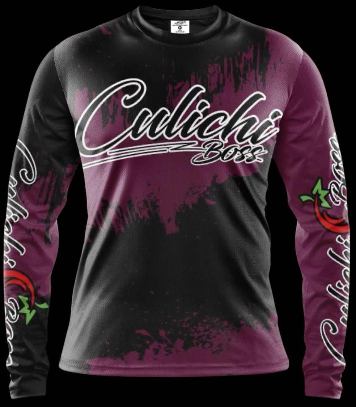 Sport Long Sleeve Jersey Shirt-Purple
