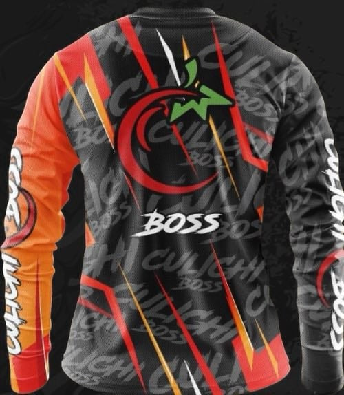 Sport Long Sleeve Jersey Shirt-Orange