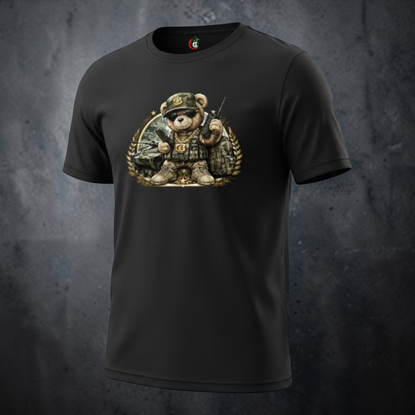 Camo Bear Graphic Tee | Black | CULICHI BOSS