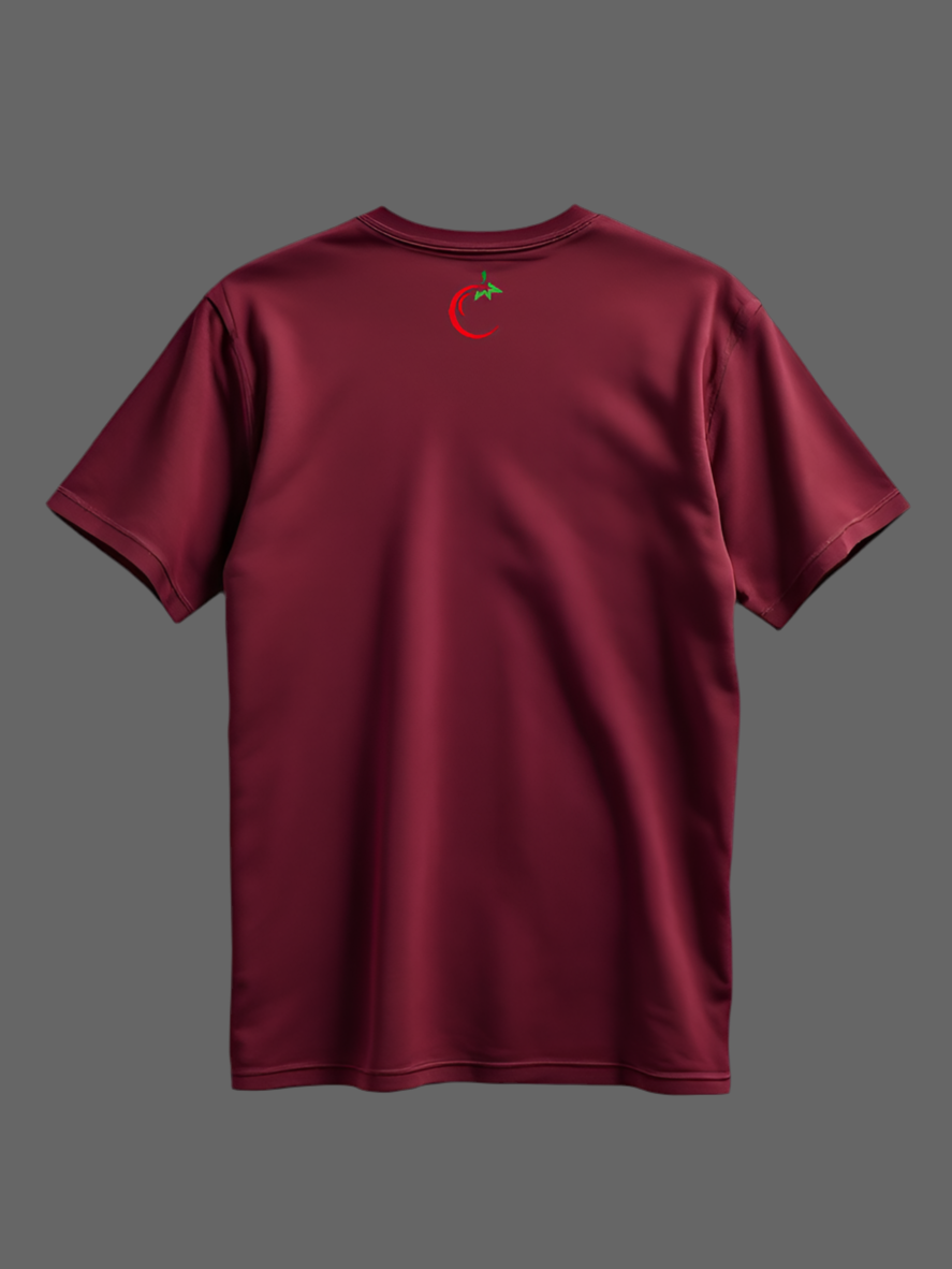 T-shirt-cLi Skull,Maroon