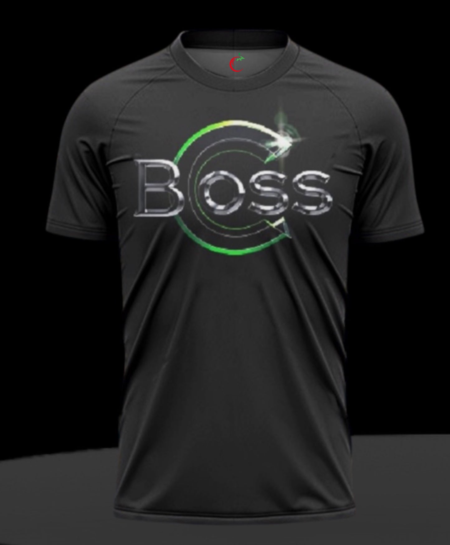 T-Shirt With Green Outline