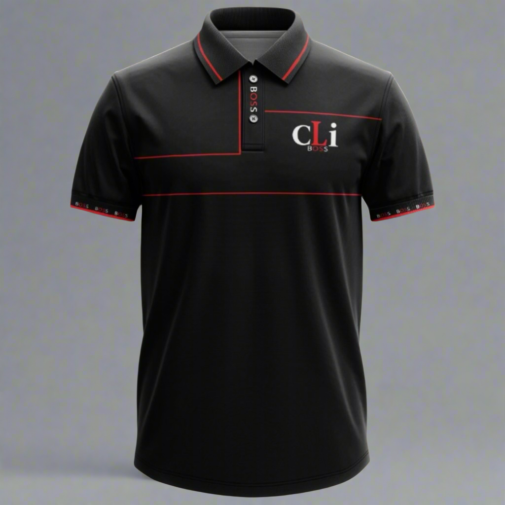 Cotton-Polo Shirt Red Lines