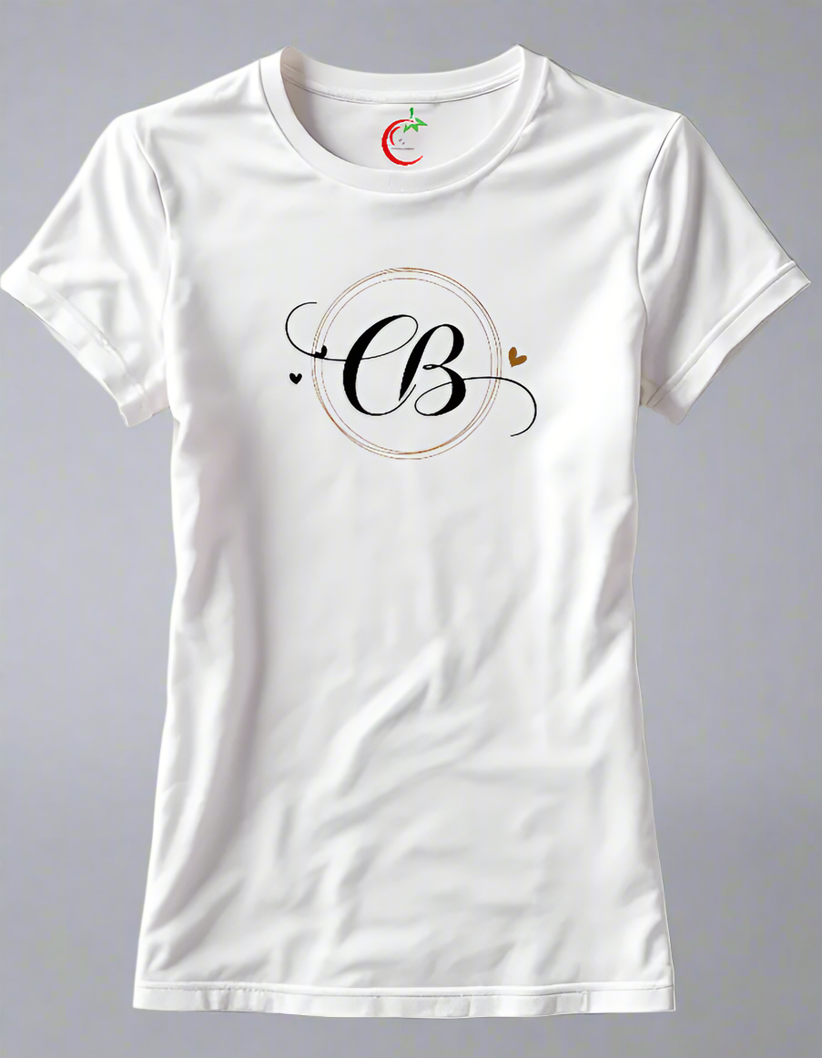 White CB- Brown Circle, Hearts