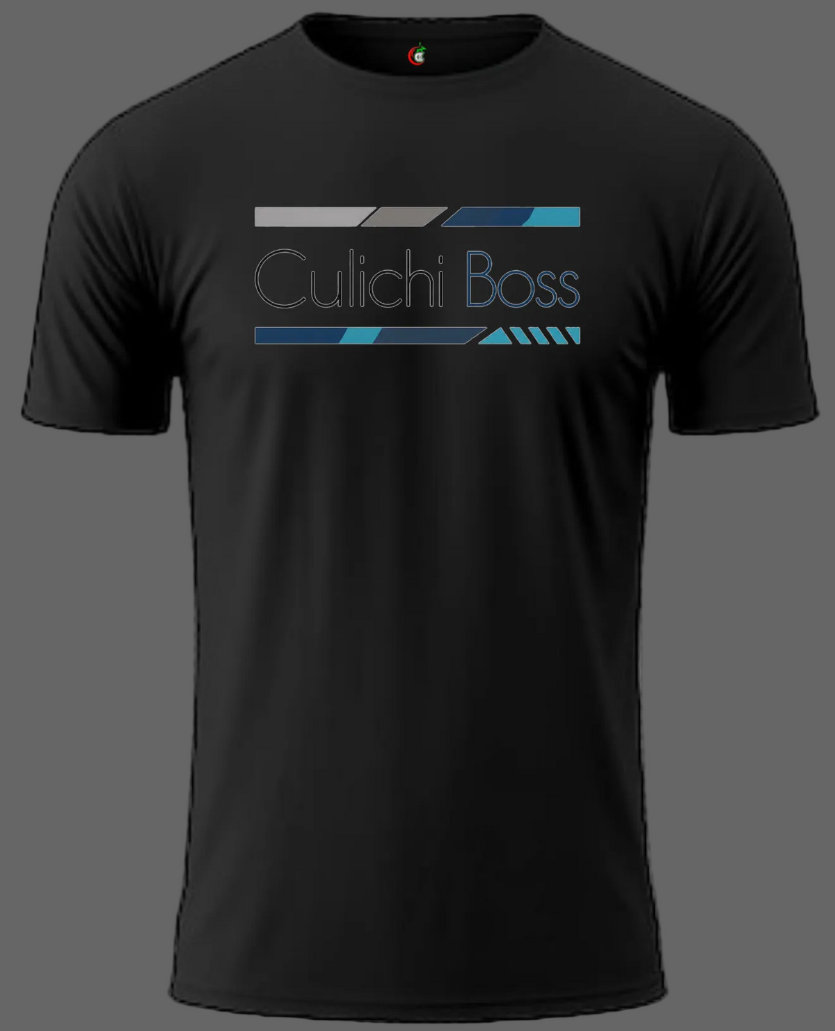 Culichi Boss Geo Accent Tee – Black.
