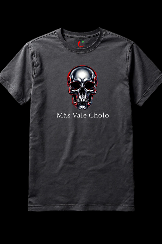 Skull Más Vale Cholo,Charcoal Grey