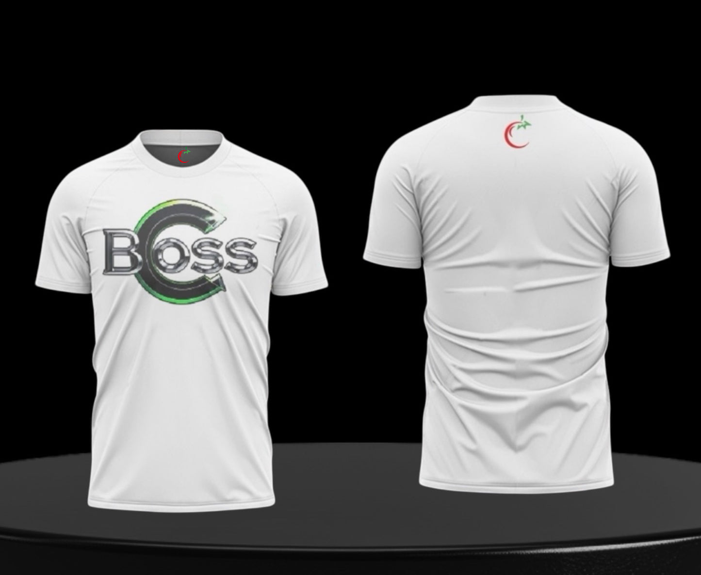 T-Shirt With Green Outline